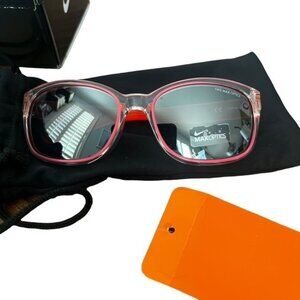 Nike Spirit Max Optics Kids Square Sunglasses in Clear and Hyper Punch (orange/p